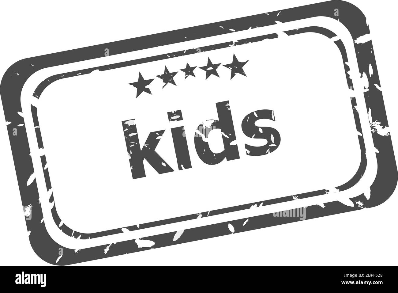 kids grunge rubber stamp isolated on white background Stock Photo - Alamy