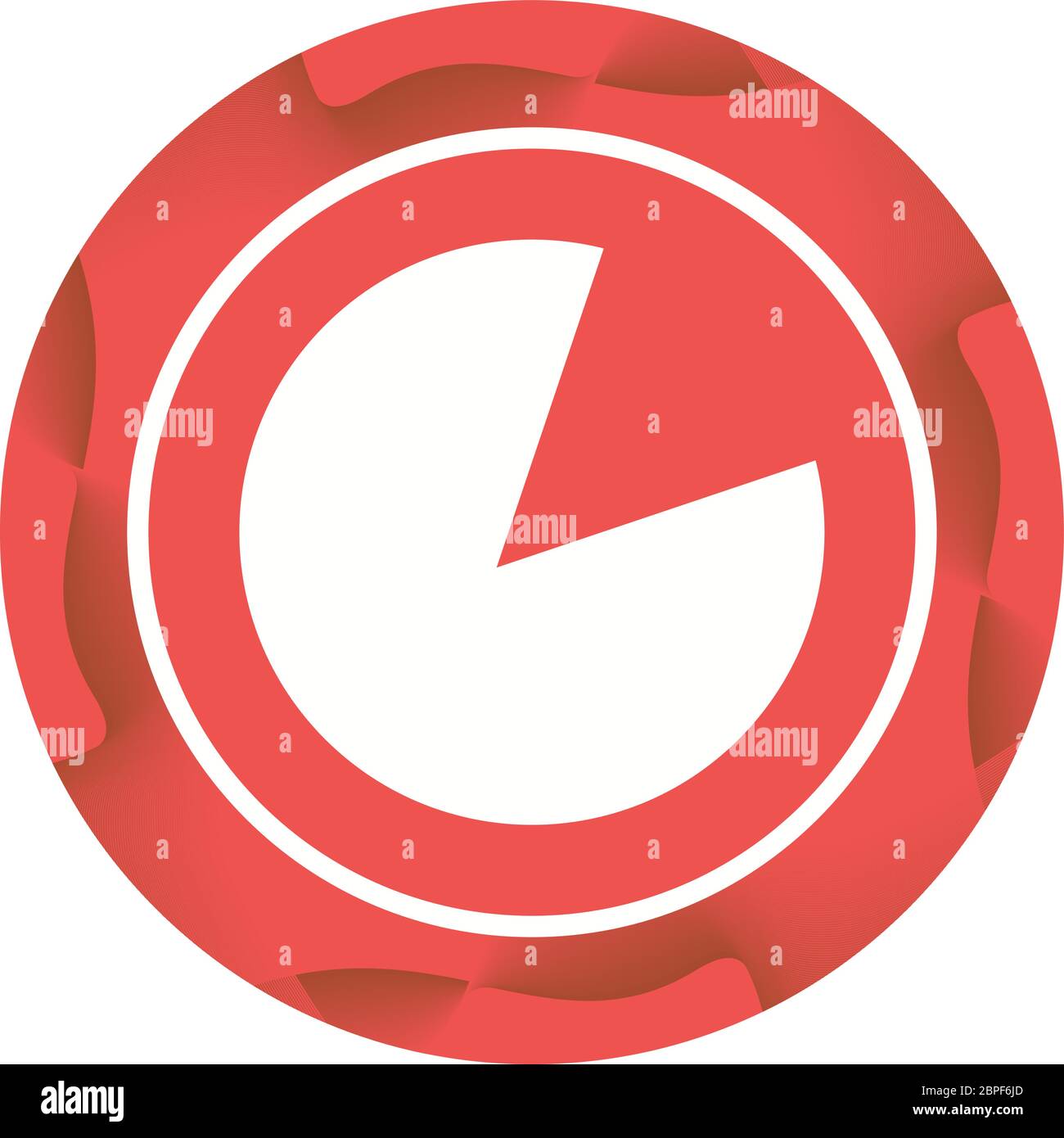 Beautiful Pie Chart Glyph Vector Icon Stock Vector