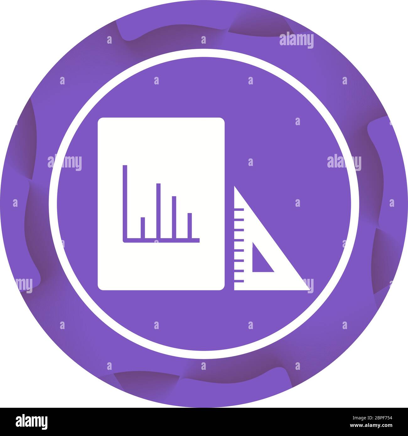 Beautiful Set Square & Graph Glyph Vector Icon Stock Vector Image & Art ...