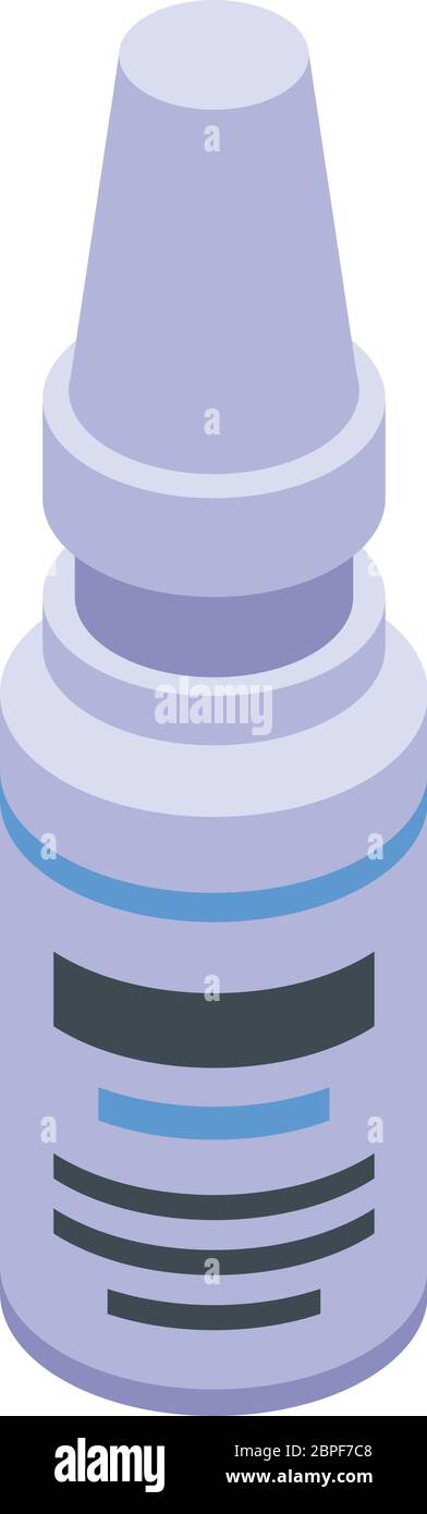Eye care bottle icon, isometric style Stock Vector