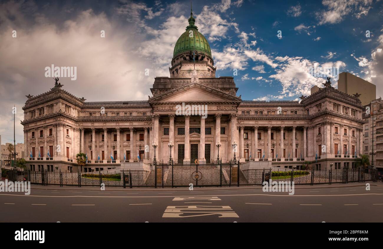 Argentina National Congress building facade, Buenos Aires, Argentina. Stock Photo