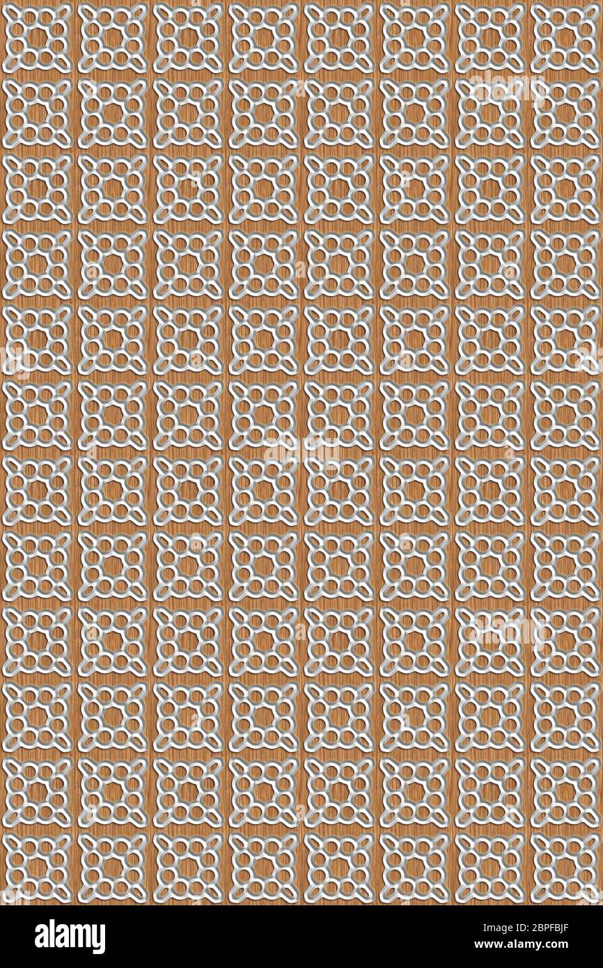 3D effect seamless background, wallpaper decoration pattern. Stock Photo