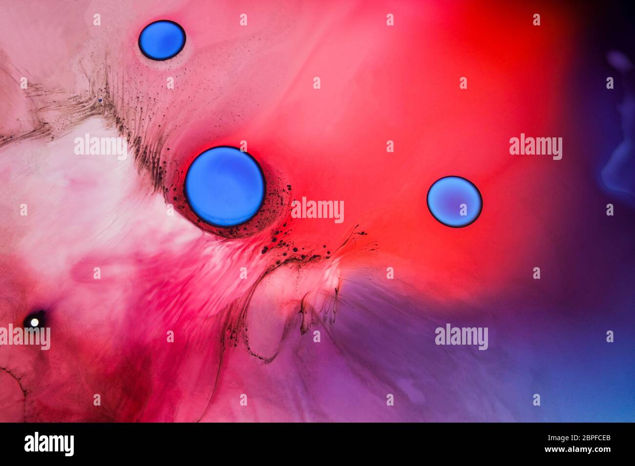 Visual content produced with the lightmotiv projector: organic forms and natural processes lead to aesthetic interface reactions. Stock Photo