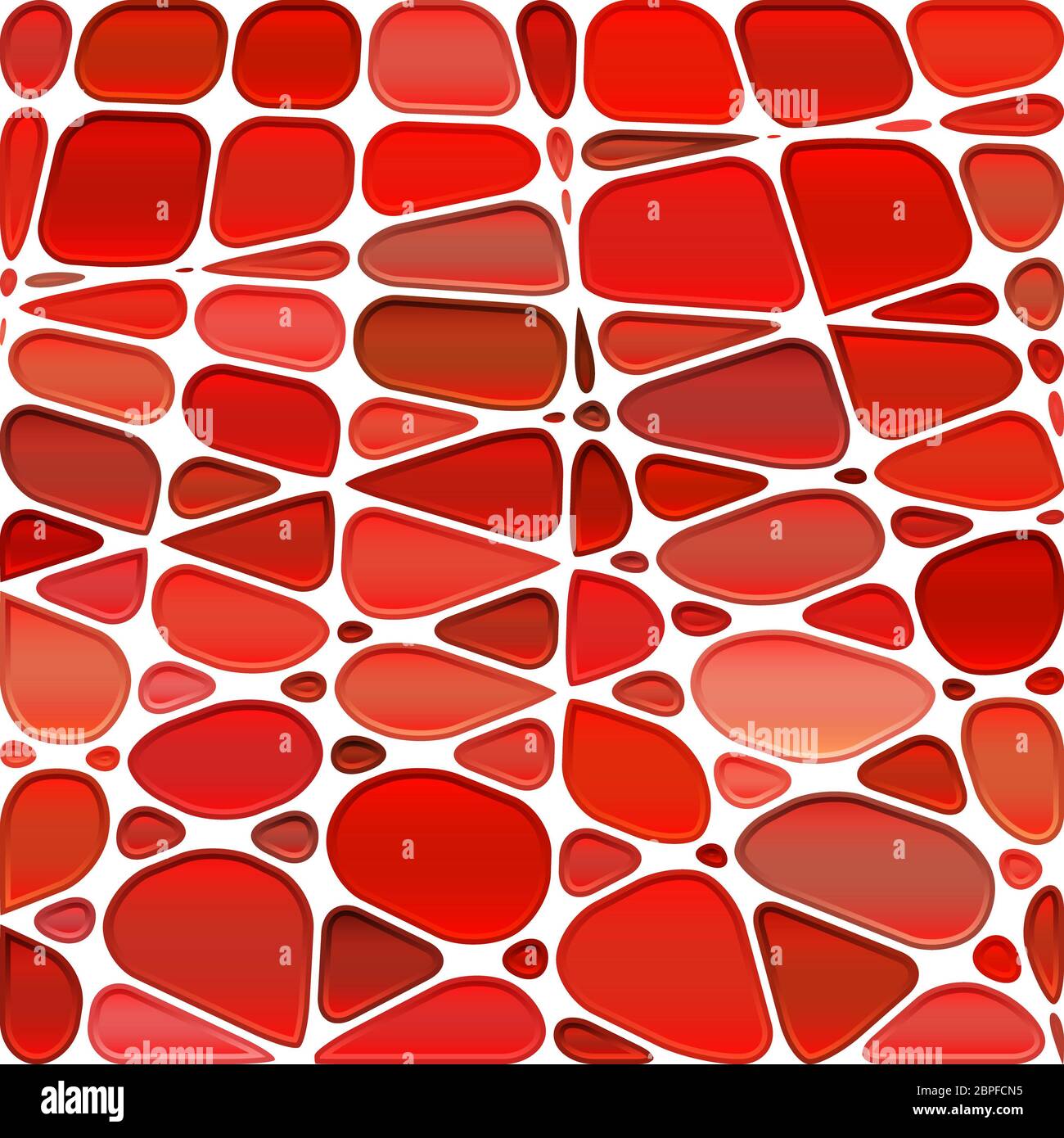 abstract vector stained-glass mosaic background - bright red Stock ...