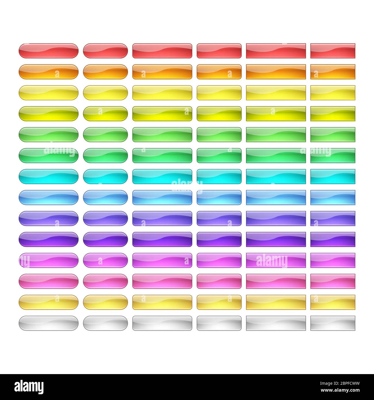 vector bright glossy web buttons set Stock Photo - Alamy