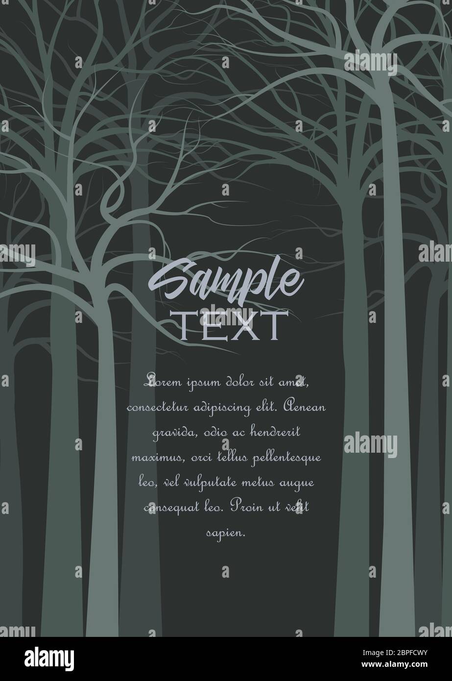 Vector illustration trees. Landscape background with forest Stock Photo ...