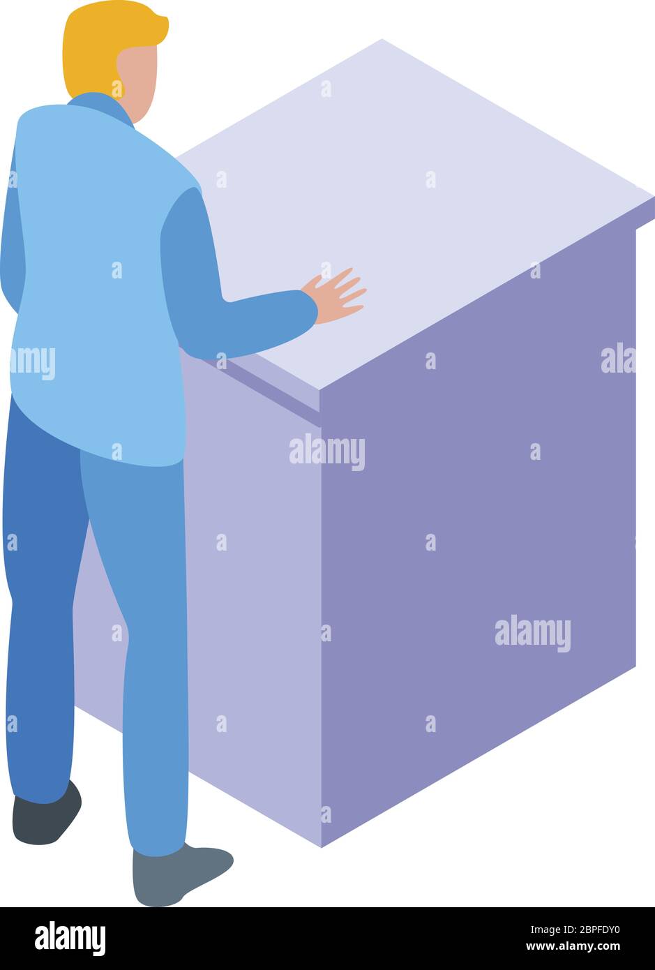 Veterinarian man icon, isometric style Stock Vector