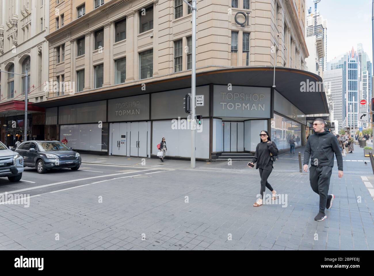 The now closed Topman Topshop on the corner of George and Market Streets in  Sydney following the failure in Australia of the UK fashion brand Stock  Photo - Alamy