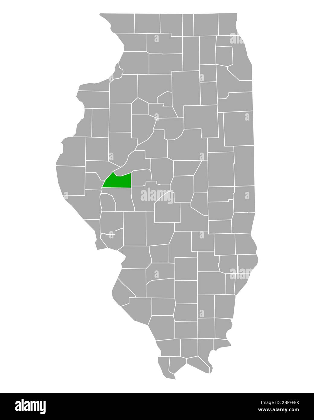 Map of Cass in Illinois Stock Photo Alamy