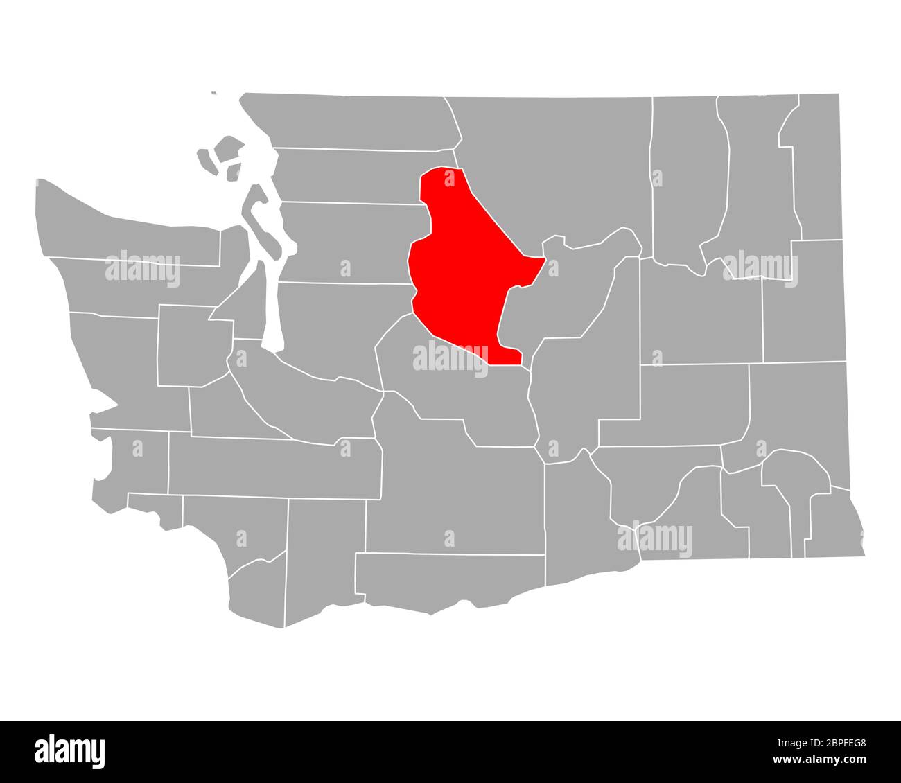 Map of Chelan in Washington Stock Photo Alamy