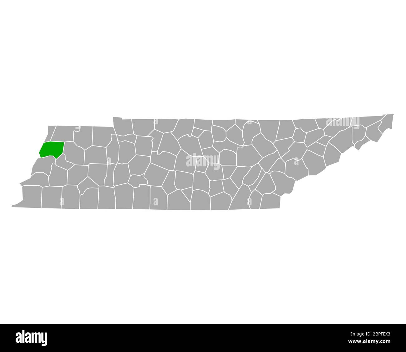 Map of Dyer in Tennessee Stock Photo - Alamy