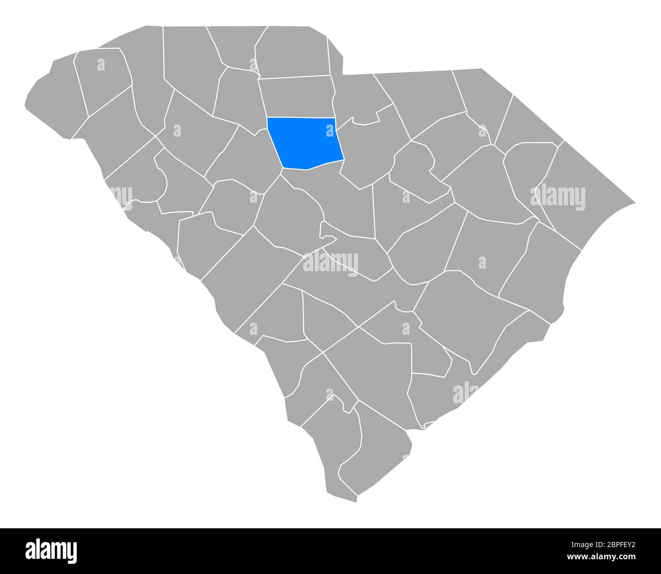 Map of Fairfield in South Carolina Stock Photo