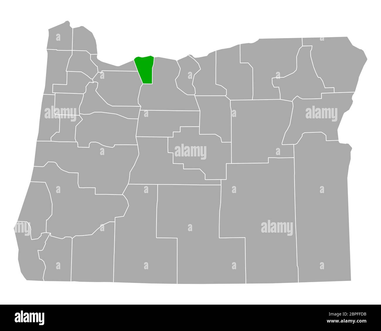 Map of Hood River in Oregon Stock Photo Alamy