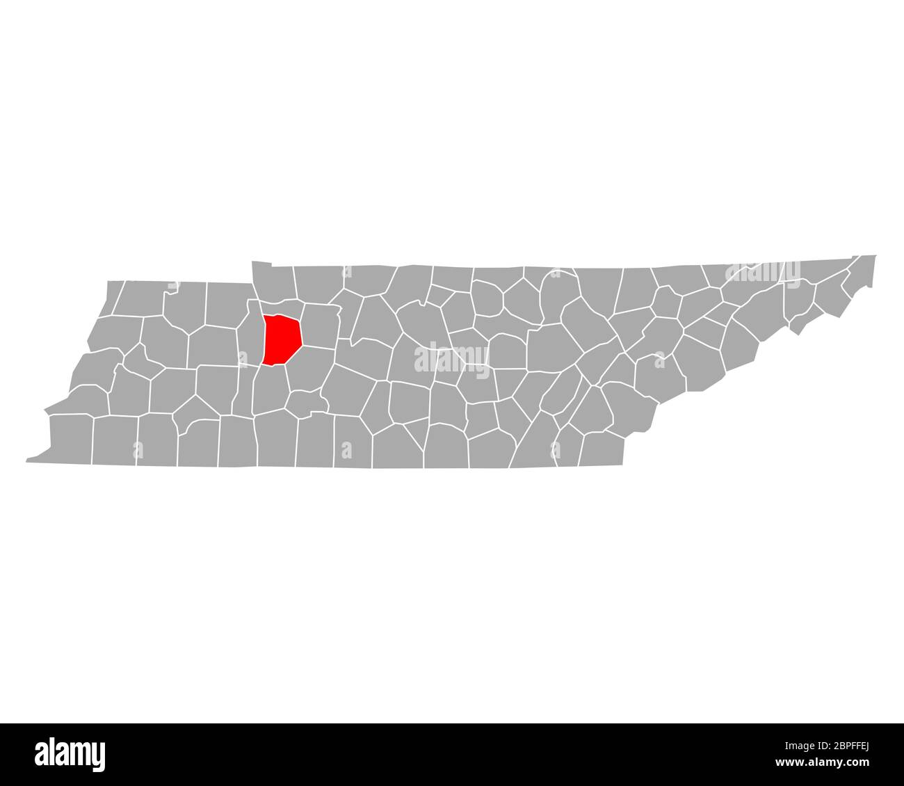 Map of Humphreys in Tennessee Stock Photo - Alamy