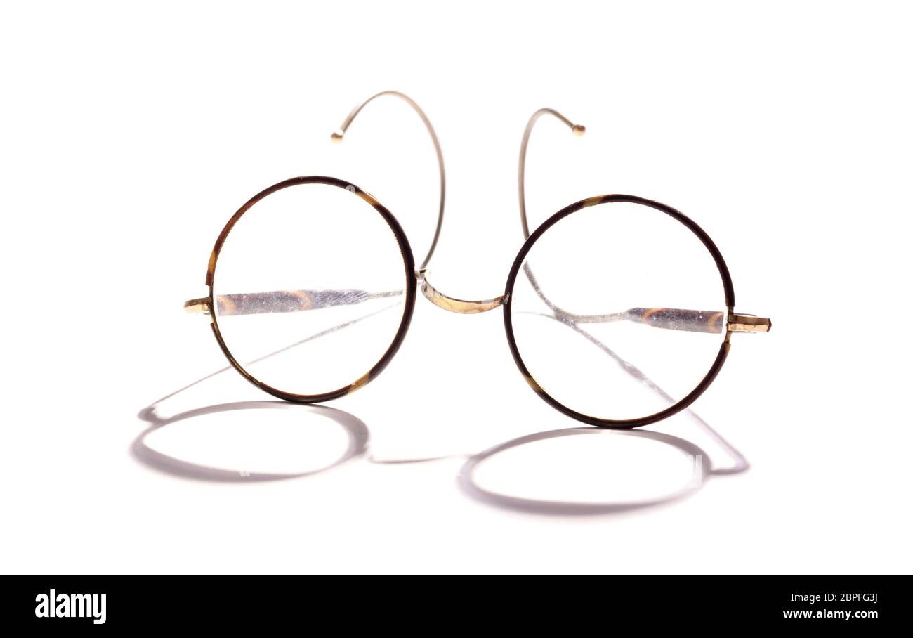 Vintage glasses isolated - Glasses from the early 20th century Stock ...