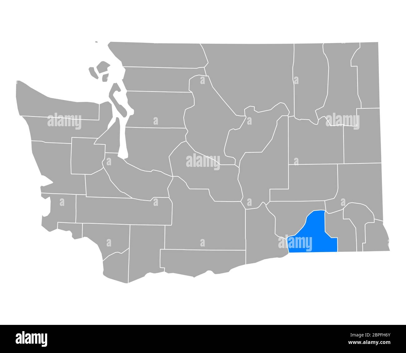 Map of Walla Walla in Washington Stock Photo Alamy