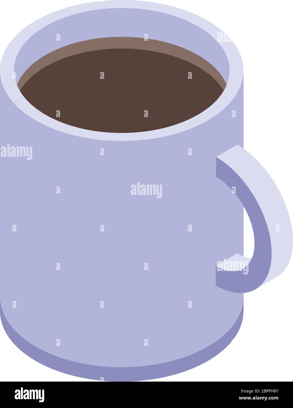 Mug coffee icon, isometric style Stock Vector
