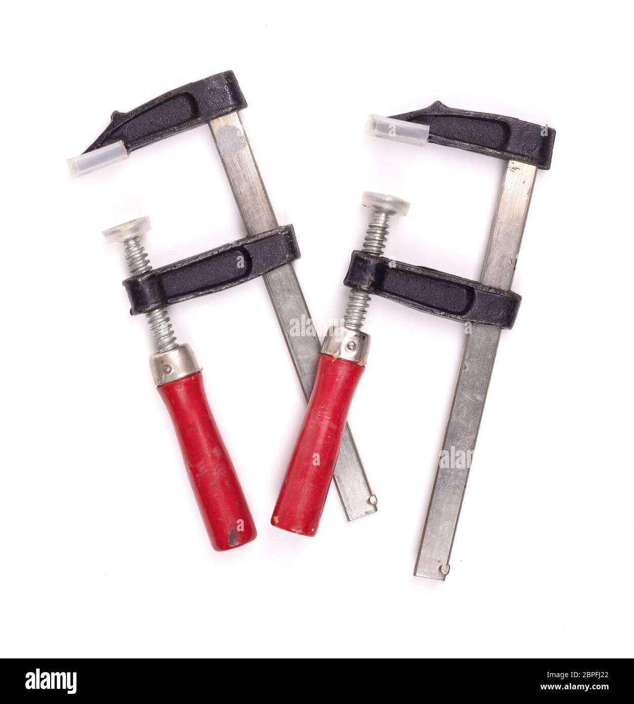 Glue clamps isolated on a white background Stock Photo