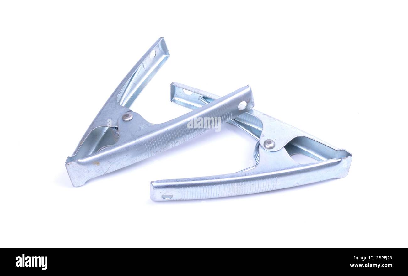 Glue clamps isolated on a white background Stock Photo