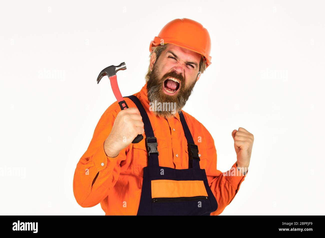 Technical work. Impulse for changes. Bearded mature man in uniform. Guy