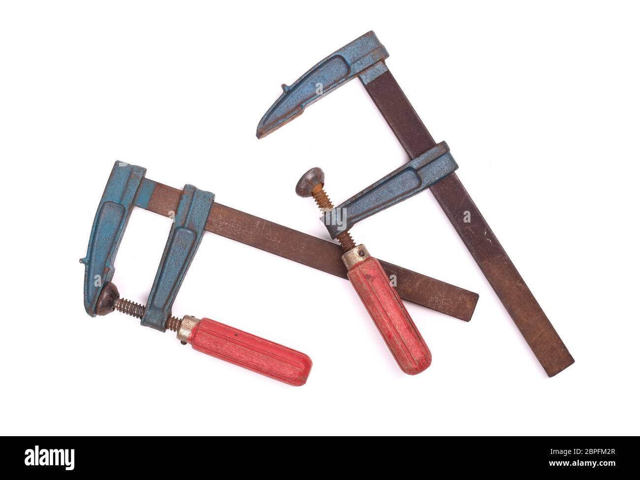Glue clamps isolated on a white background Stock Photo