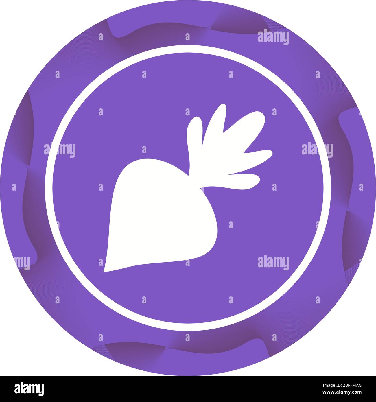 Beautiful Beet Glyph Vector Icon Stock Vector