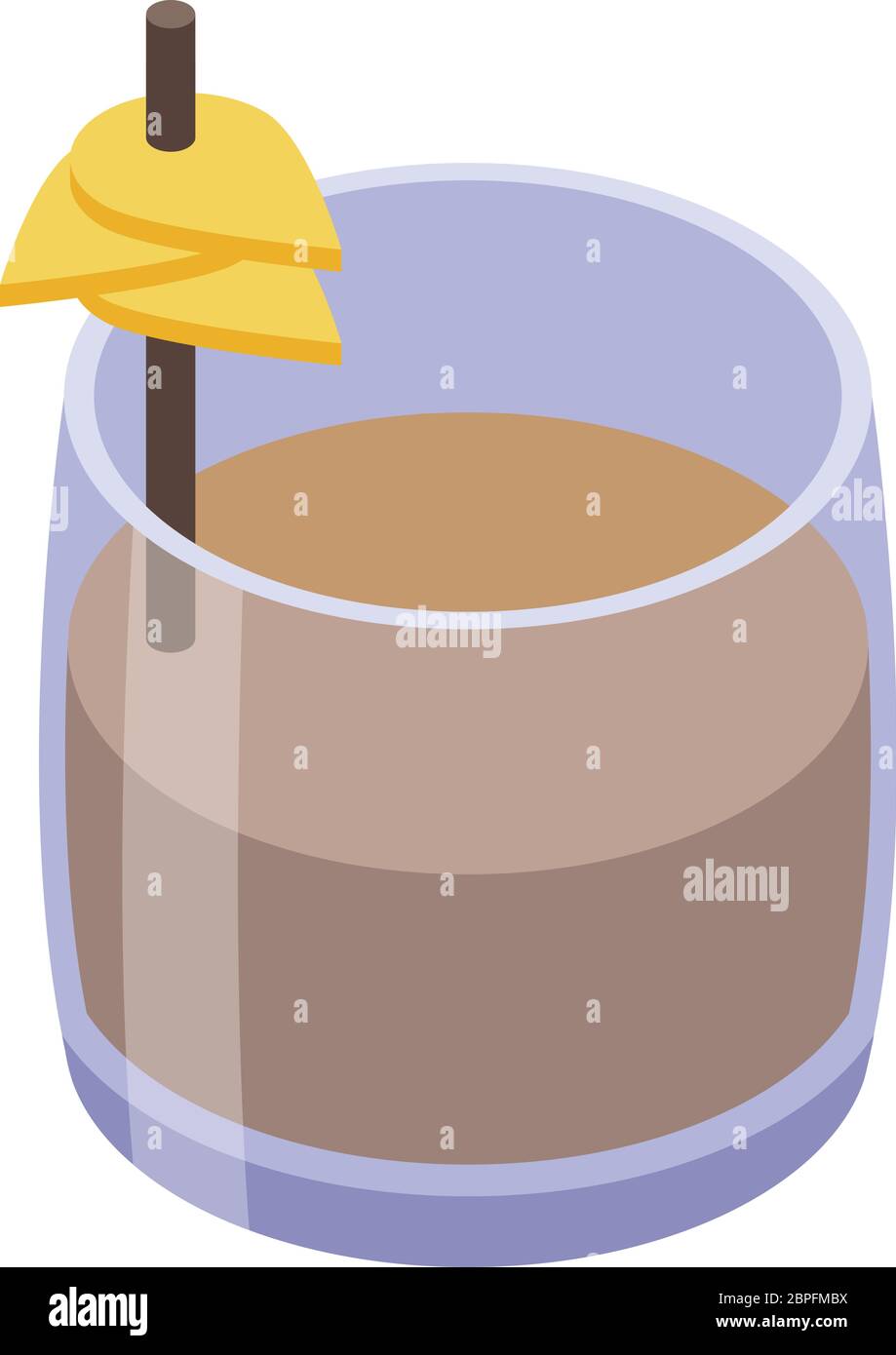 Whiskey glass icon, isometric style Stock Vector