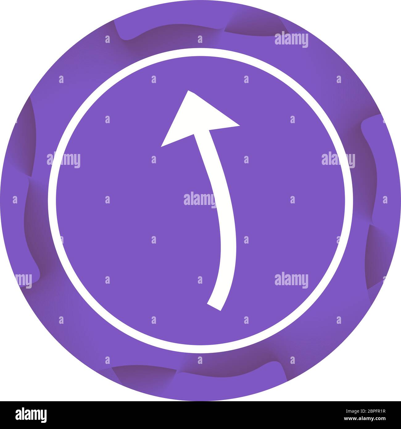 Beautiful Arrow Pointing Up Glyph Vector Icon Stock Vector