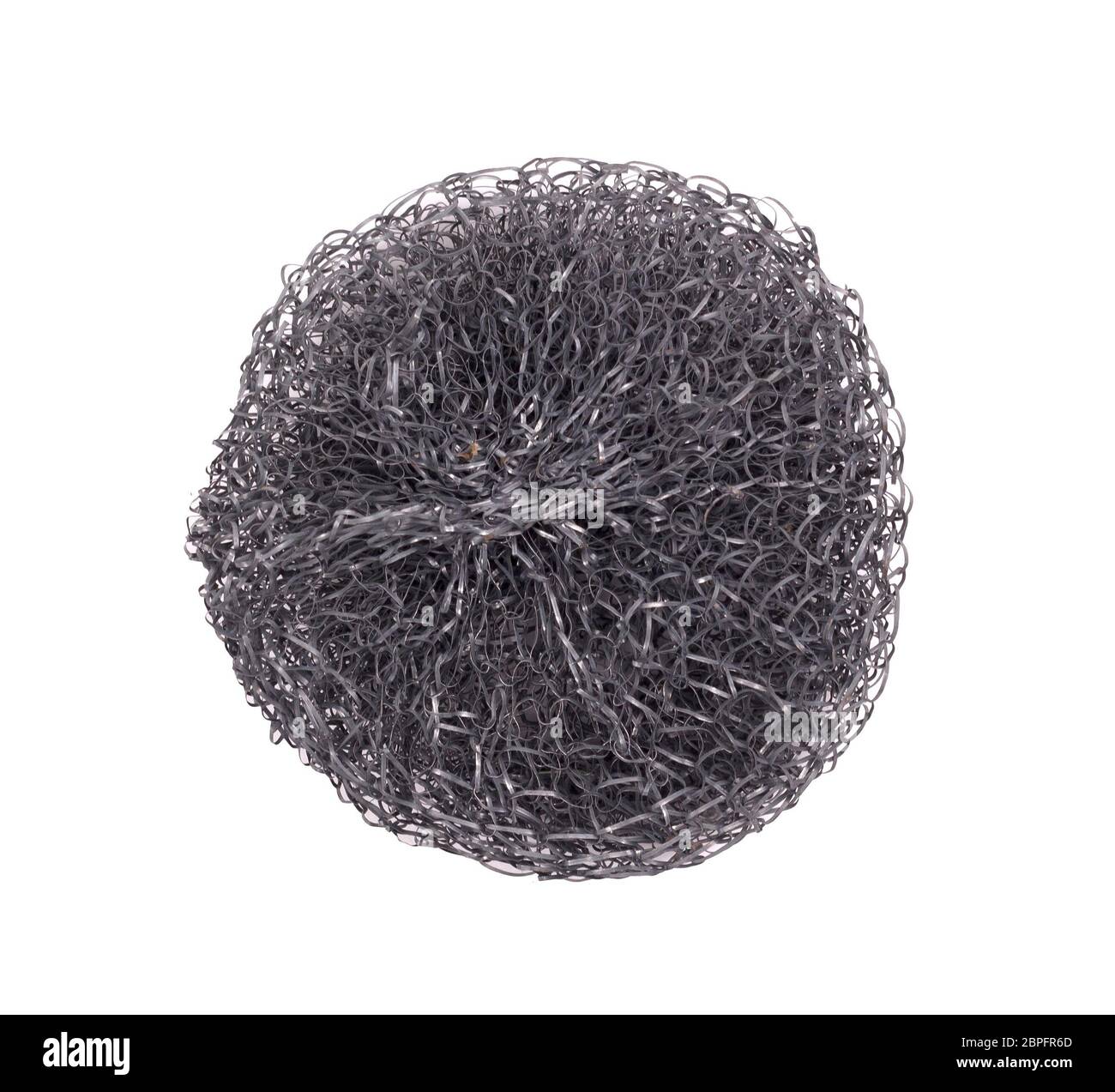 Cleaning steel wire wool scrub scourer metal on white background Stock Photo Alamy