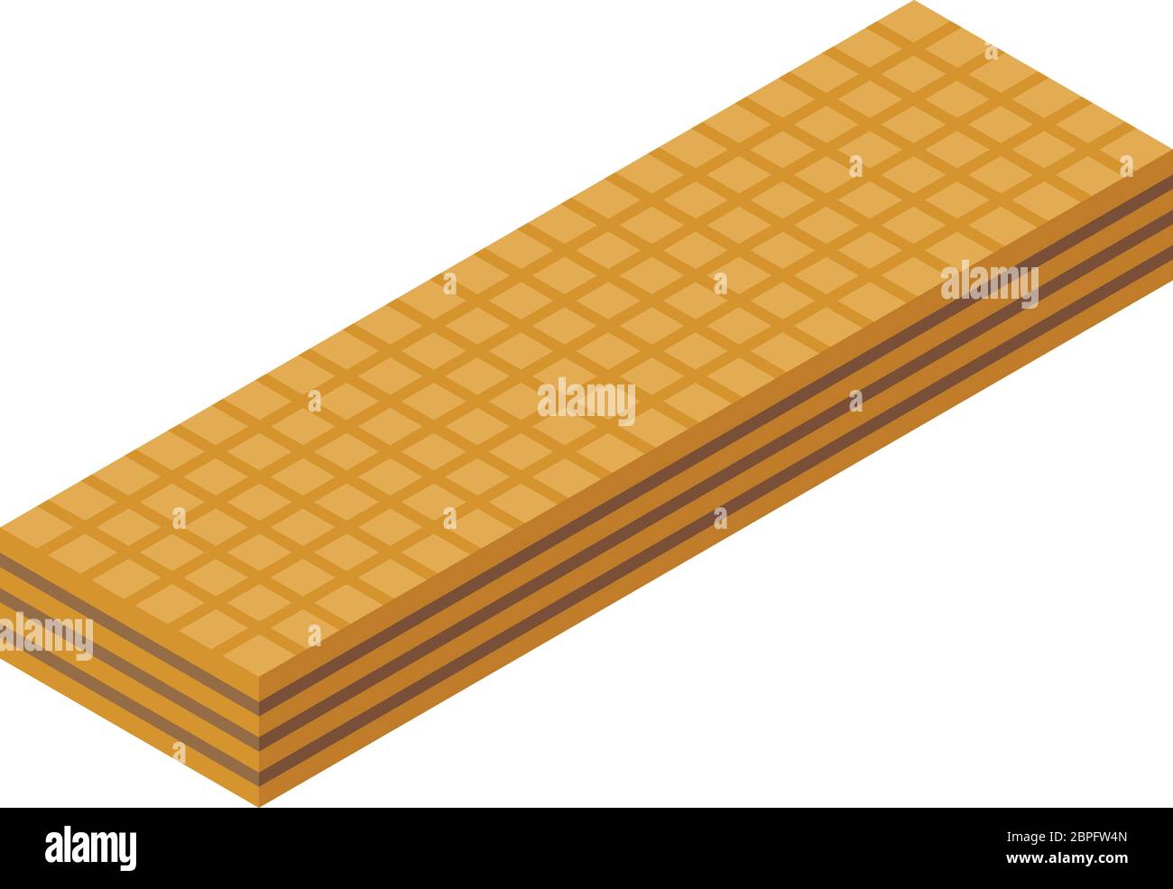 Waffle bar icon, isometric style Stock Vector