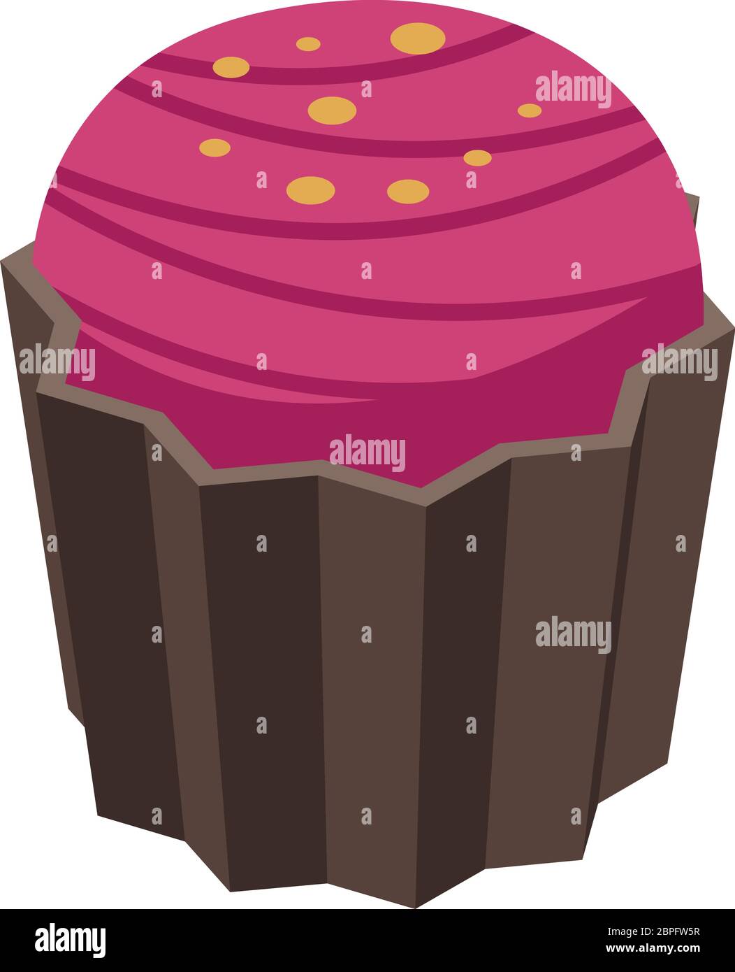 Cupcake icon, isometric style Stock Vector