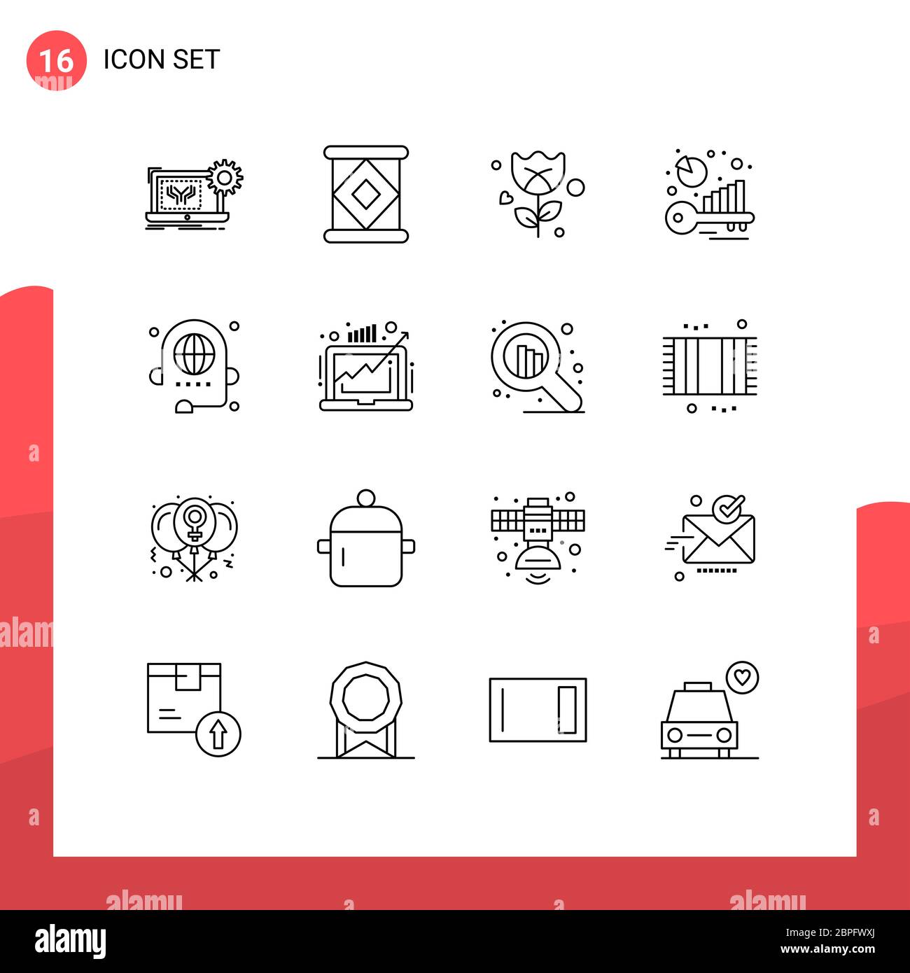 16 Creative Icons Modern Signs And Symbols Of Conference Call Flower Keyword Analysis Benchmarking Editable Vector Design Elements Stock Vector Image Art Alamy