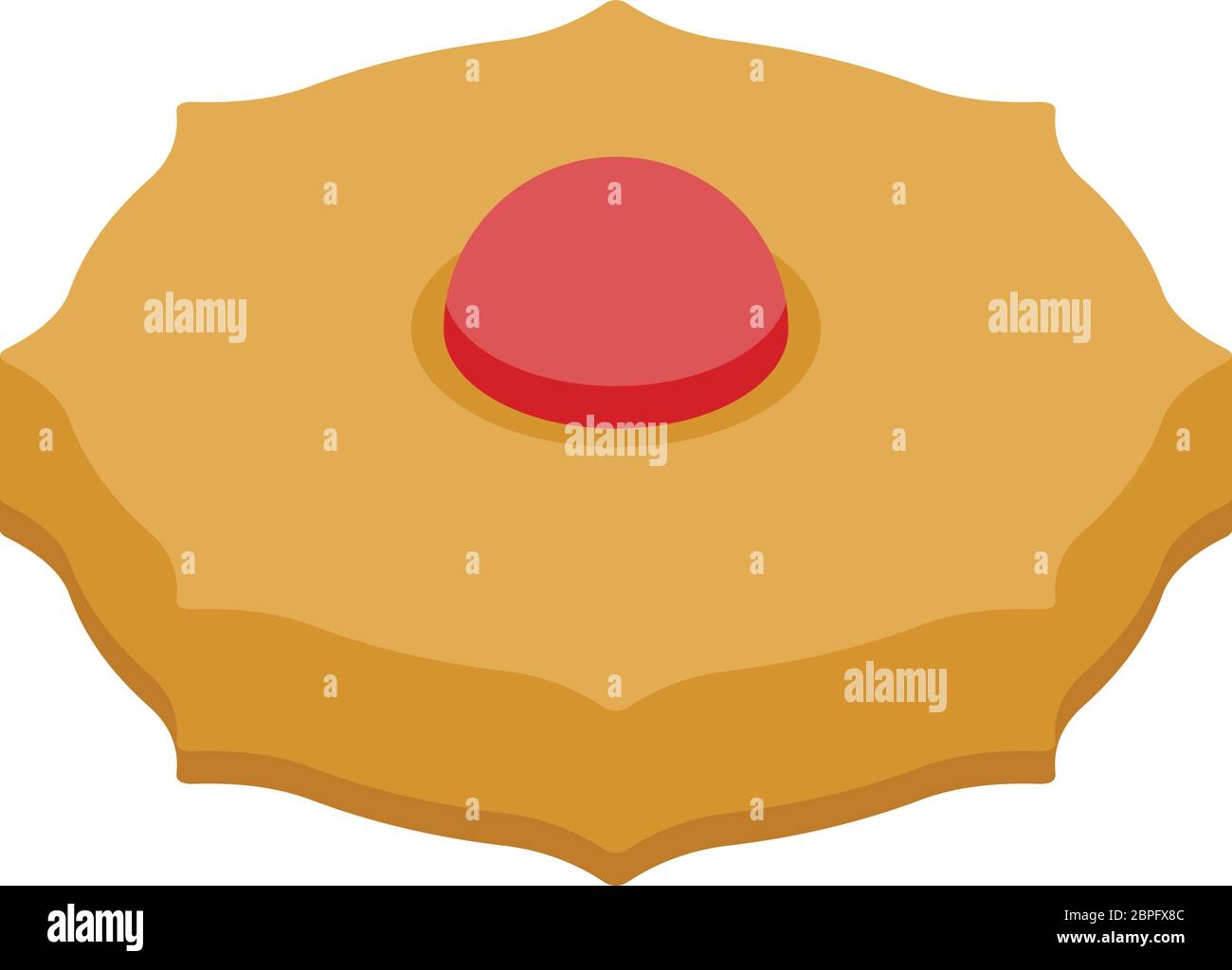 Biscuit with jelly icon, isometric style Stock Vector