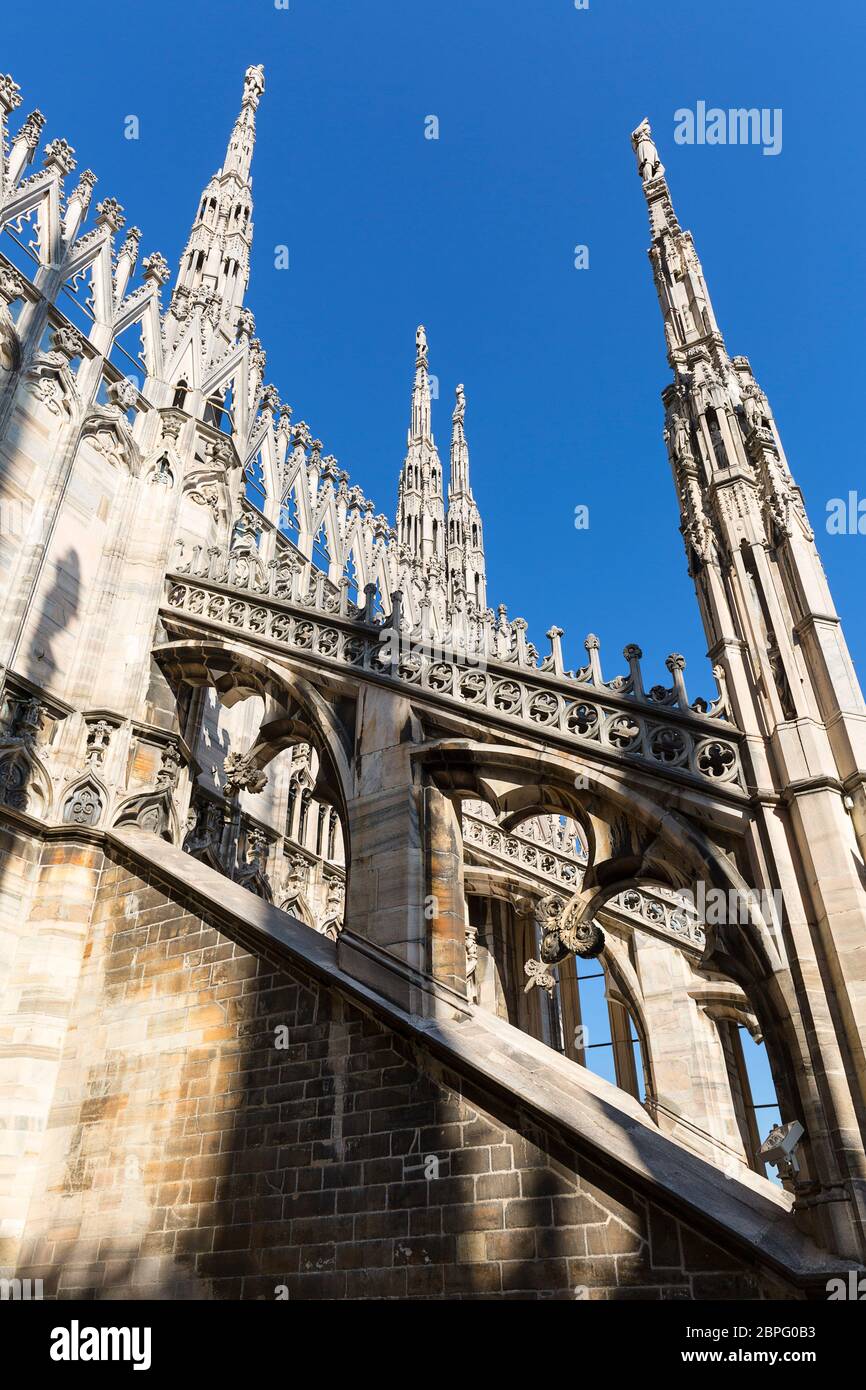 Milan Cathedral (Duomo di Milano), gothic church, facade, Milan, Italy