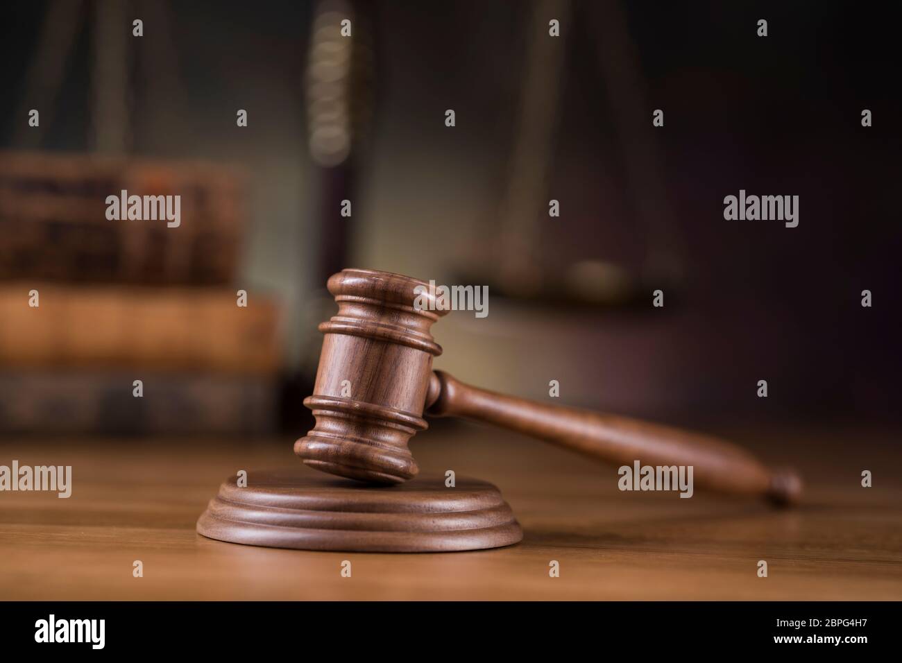 Law wooden gavel barrister, justice concept, legal system concept Stock Photo