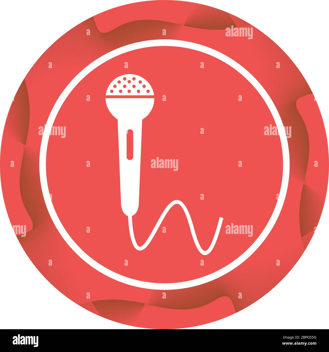 Beautiful Mic with Wire Glyph Vector Icon Stock Vector Image & Art - Alamy