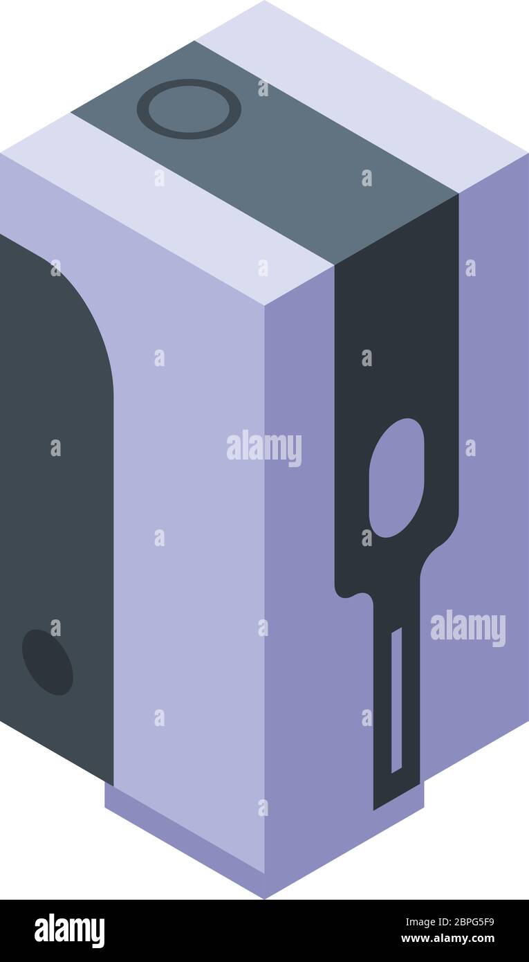 Wall soap dispenser icon, isometric style Stock Vector