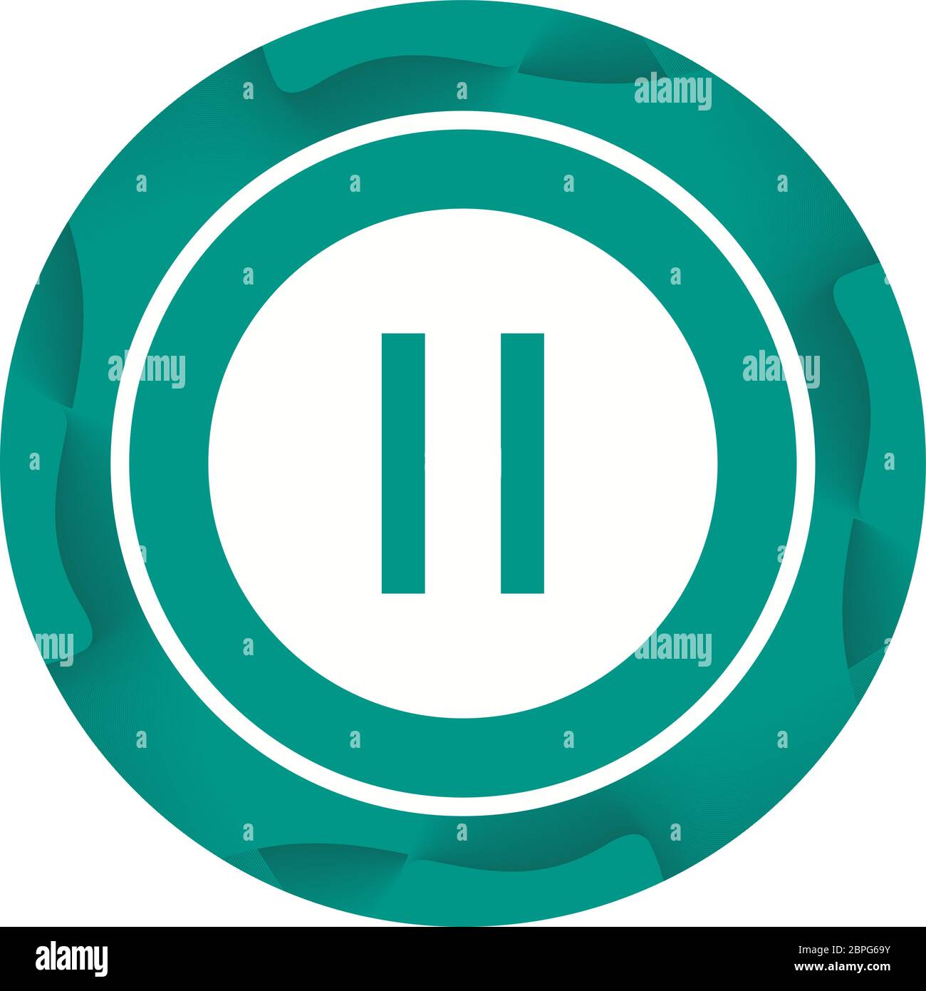 Beautiful Pause Button Glyph Vector Icon Stock Vector