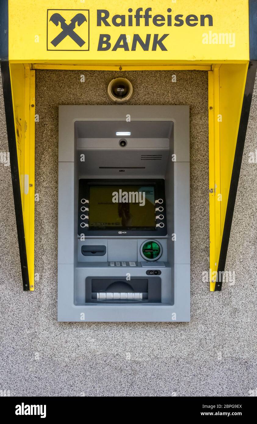 Bucharest/Romania - 05.16.2020: Detail with Raiffeisen bank ATM or cash  machine in Bucharest Stock Photo - Alamy