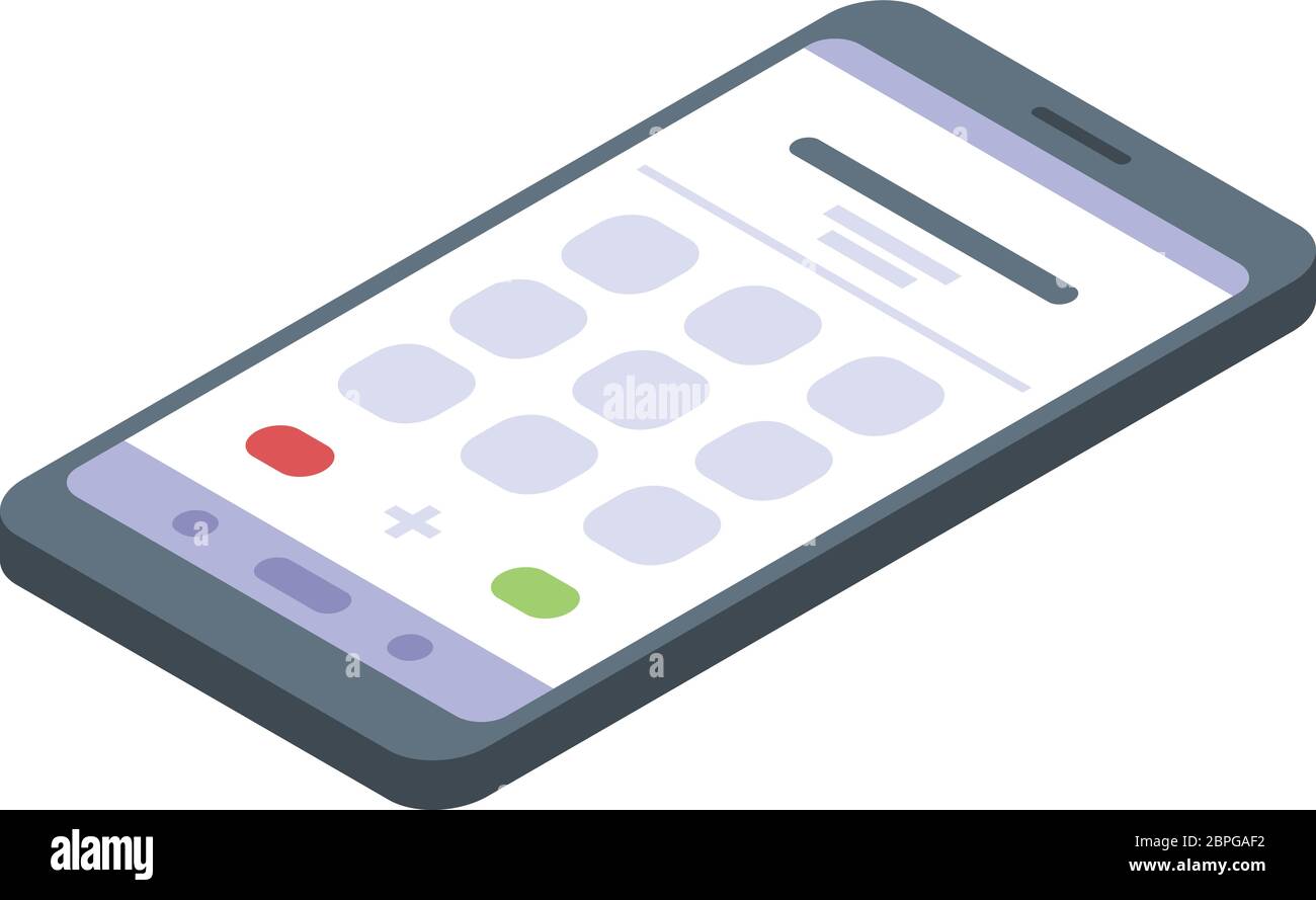 Manager smartphone icon, isometric style Stock Vector