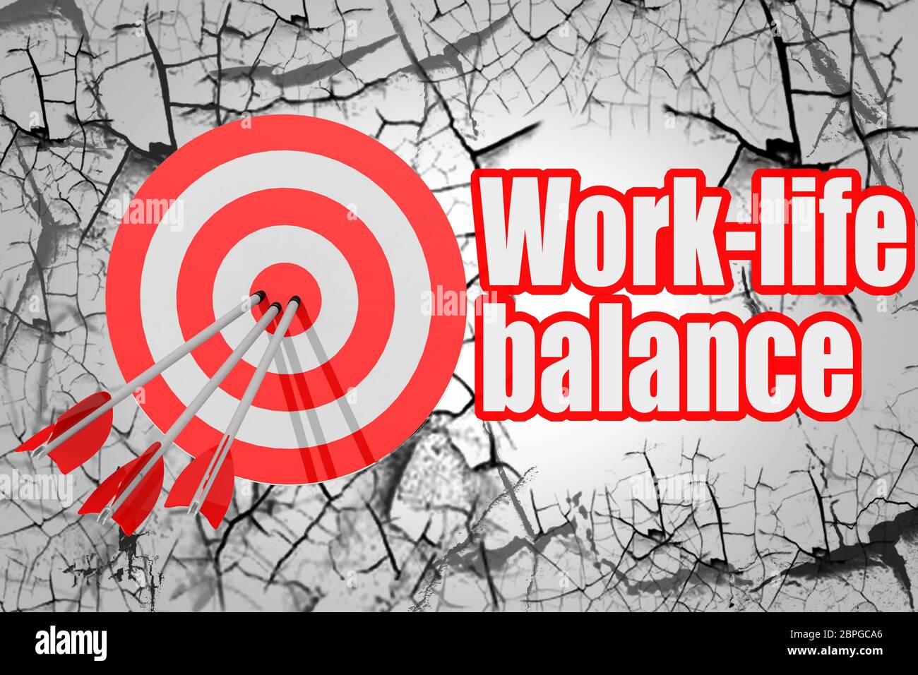 Work-life balance word with red arrow and board, 3D rendering Stock ...