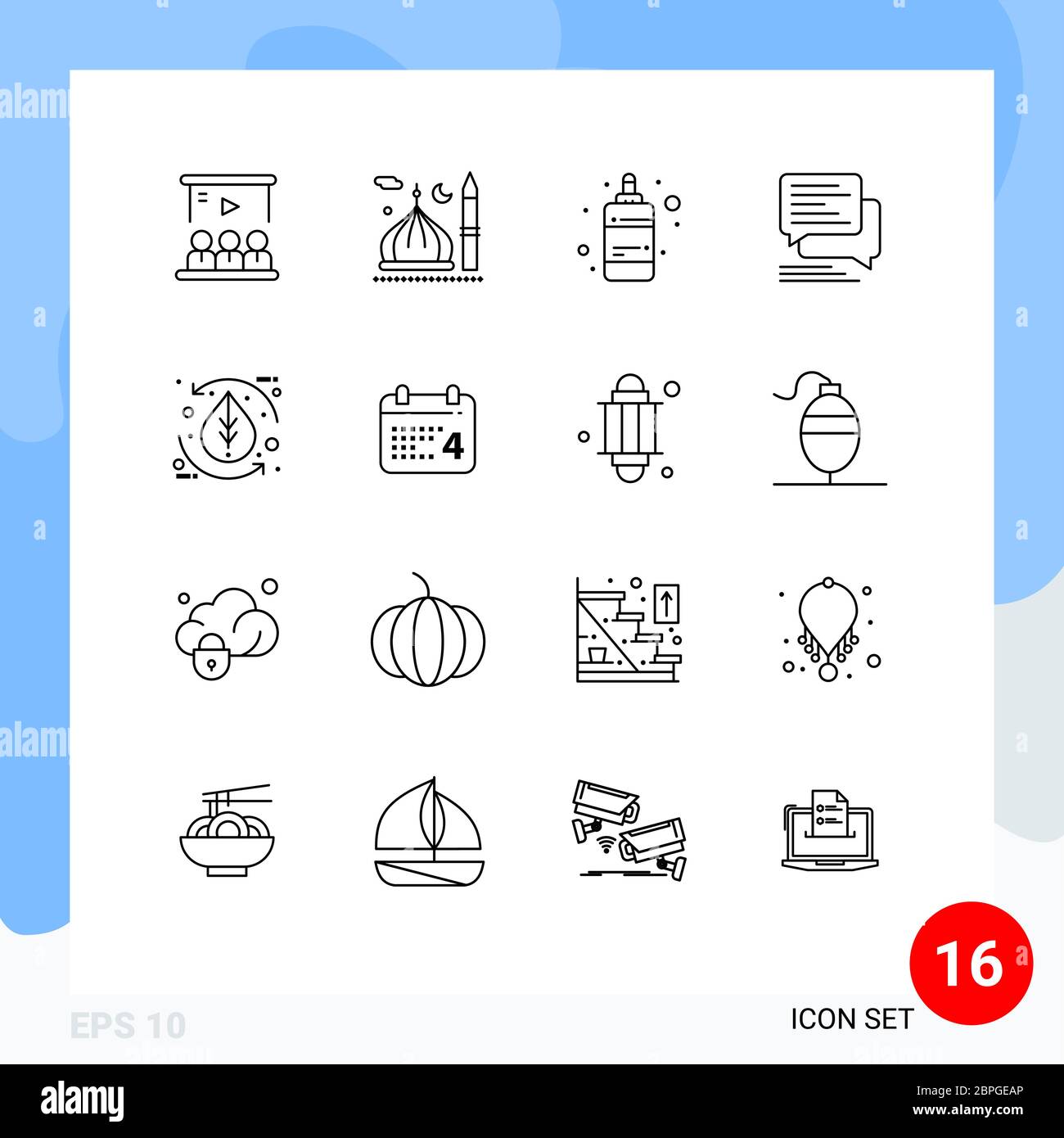 16 Outline Concept For Websites Mobile And Apps Sms Communication Muslim Chat Ink Editable Vector Design Elements Stock Vector Image Art Alamy