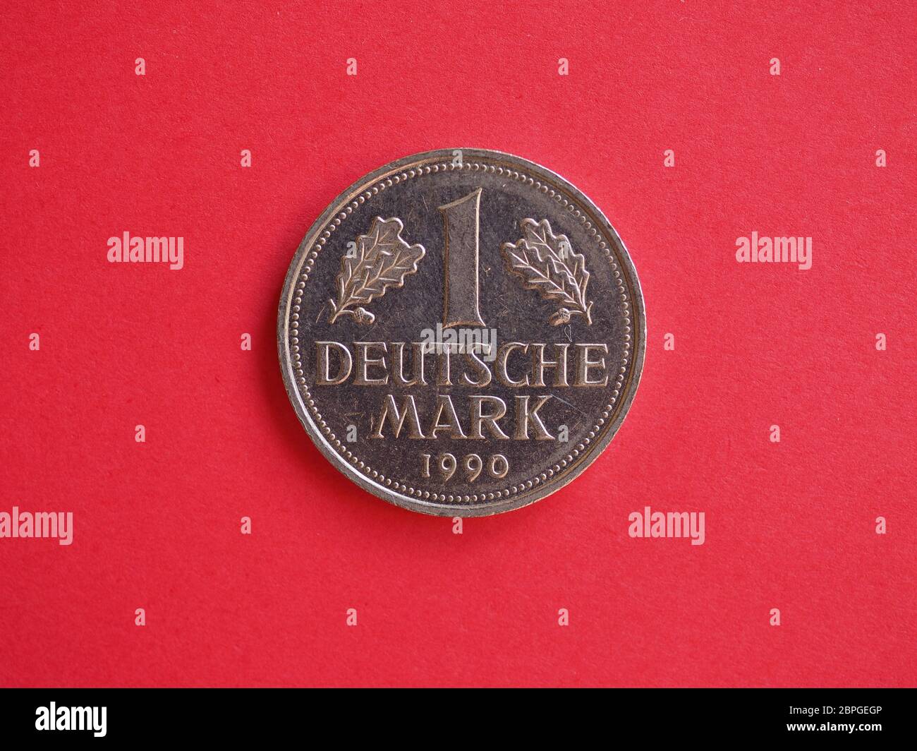 Vintage 1 deutsche Mark coin from Germany Stock Photo Alamy