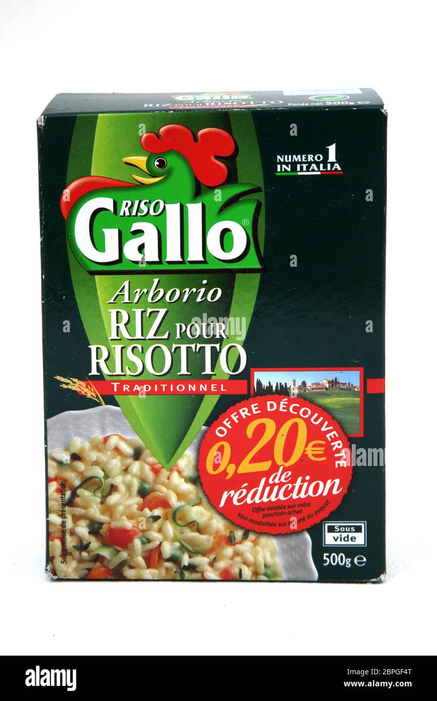 Pack of Riso Gallo Italian Vegetable Risotto Stock Photo