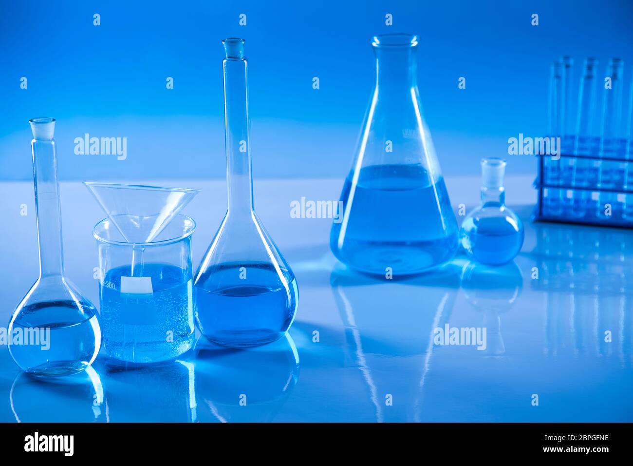 Laboratory Research and Development. Scientific glassware for chemical