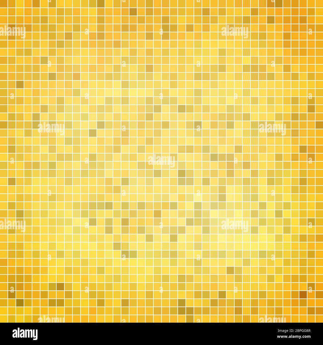 abstract square pixel mosaic background - yellow Stock Photo - Alamy
