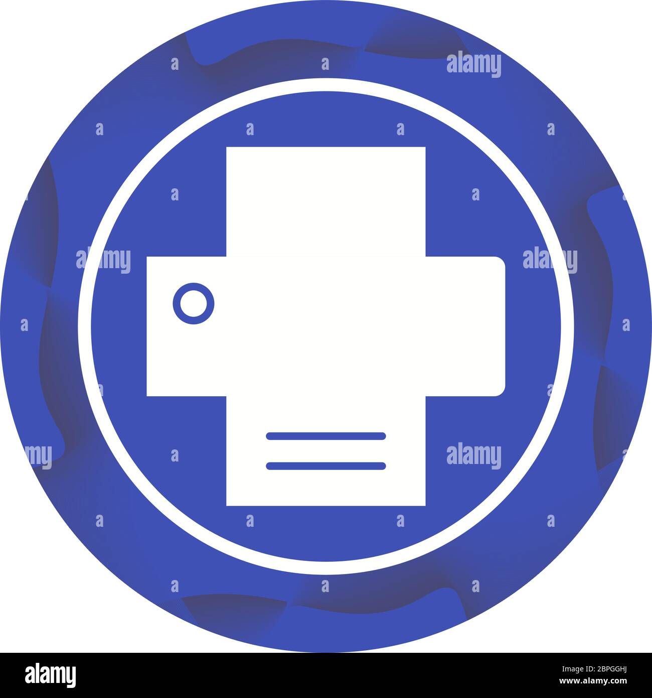 Beautiful Printer Glyph Vector Icon Stock Vector