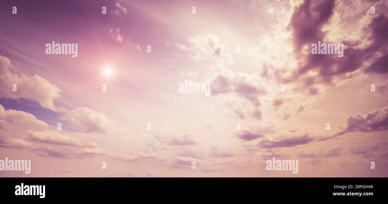 Sky and clouds summer panorama. Outdoor background Stock Photo - Alamy
