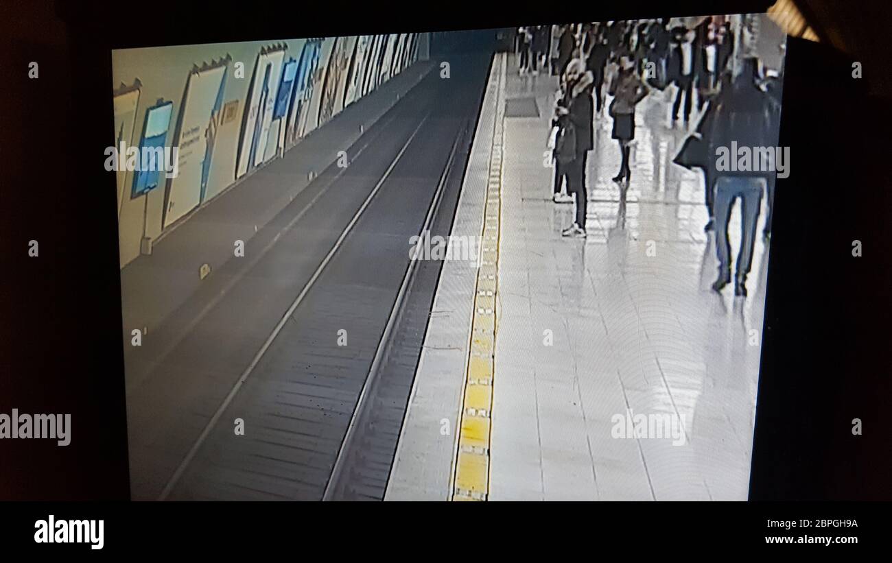 CCTV camera monitor inside subway in Berlin, Germany Stock Photo Alamy