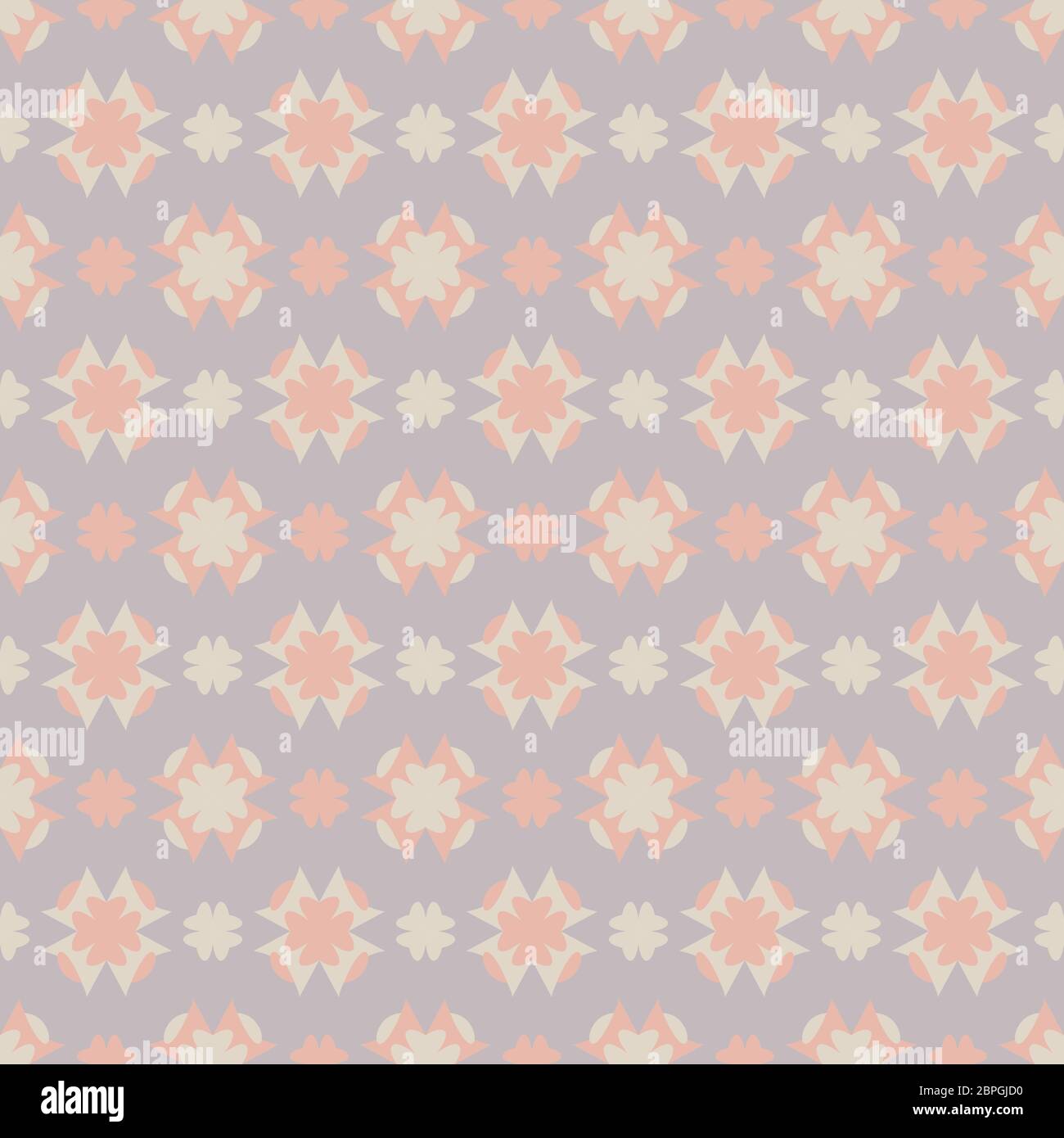 Seamless pattern with hearts. Color grey, orange and cream ivory. Pastel colors. Vector. Stock Vector